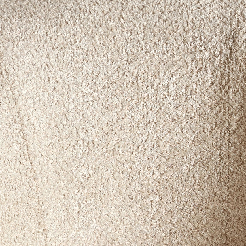 Fauteuil en coton bouclé crème