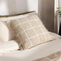 Housse de coussin rustique, naturel