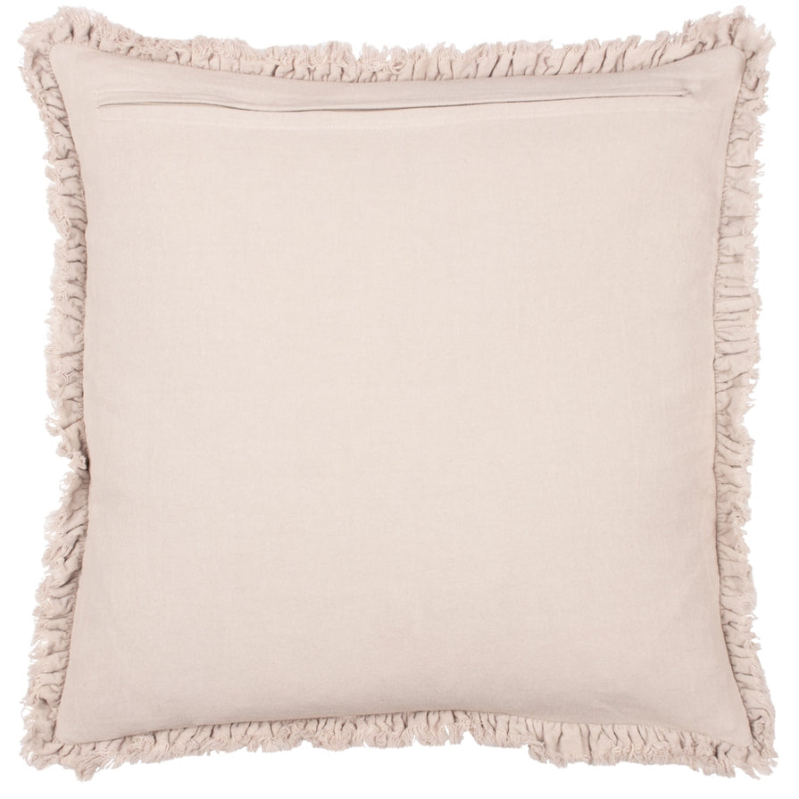 Housse de coussin velours et volants