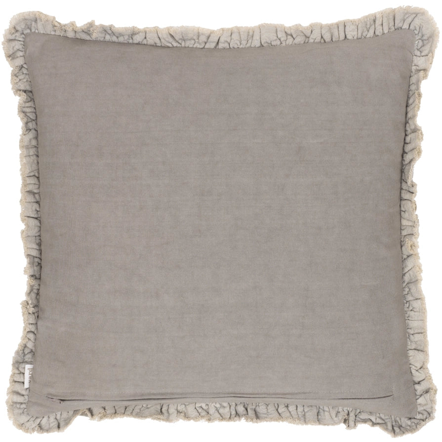 Housse de coussin velours et volants