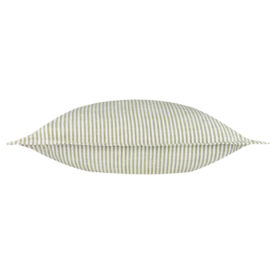 Housse de coussin à rayures, vert