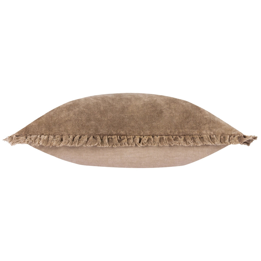 Housse de coussin velours et volants