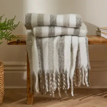Plaid gris et vert