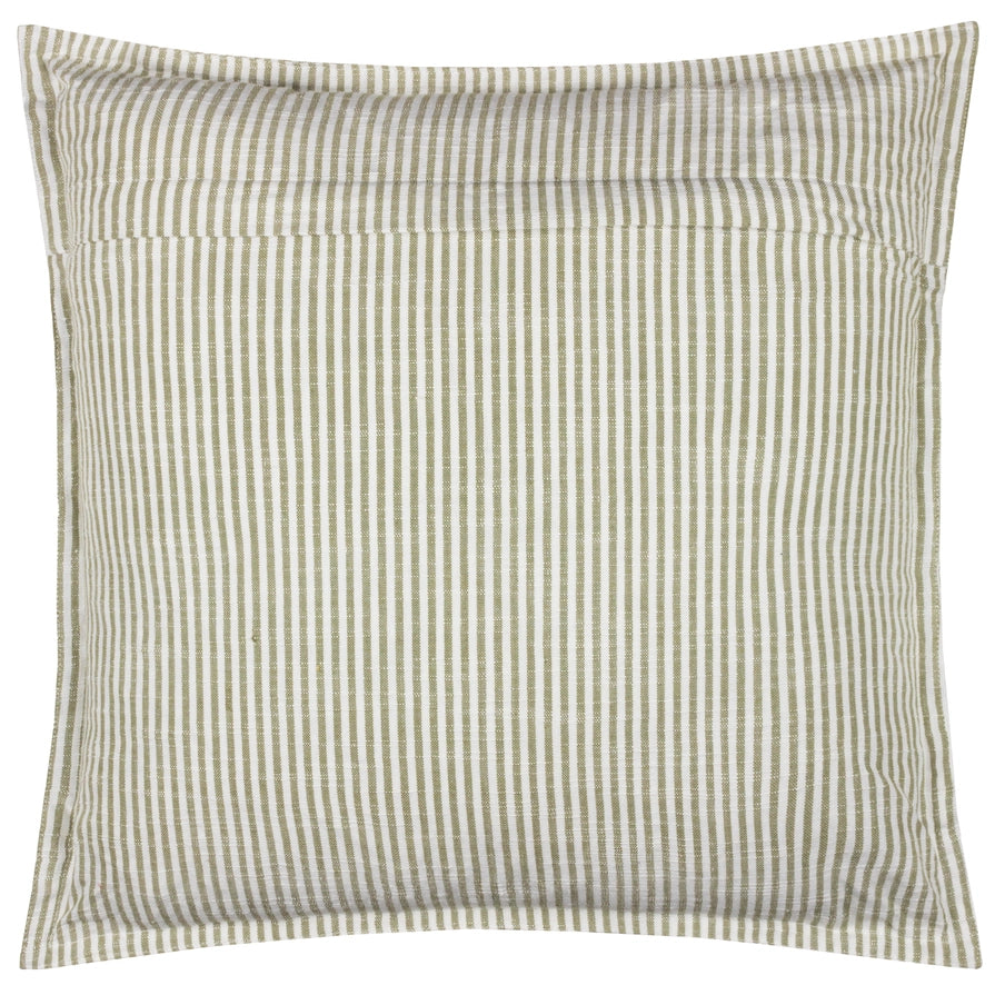 Housse de coussin à rayures, vert