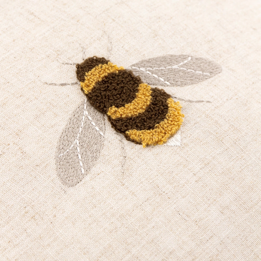 Housse de coussin tufté, Abeille