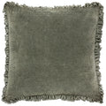 Housse de coussin velours et volants