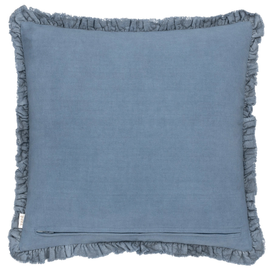 Housse de coussin velours et volants