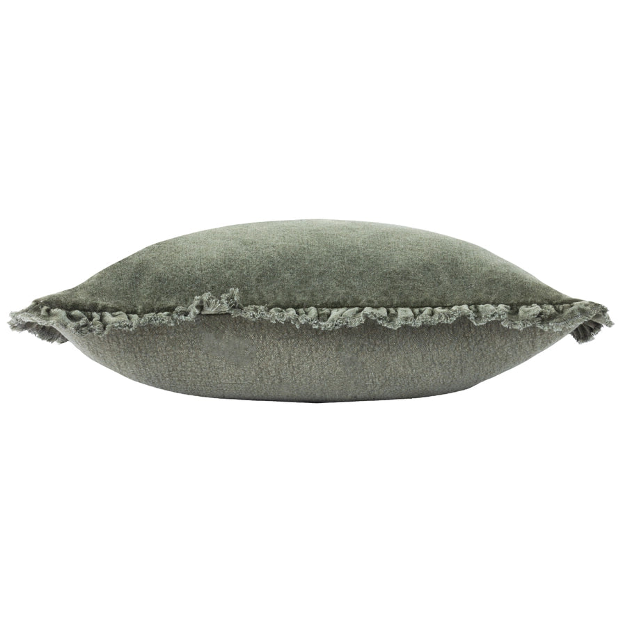 Housse de coussin velours et volants