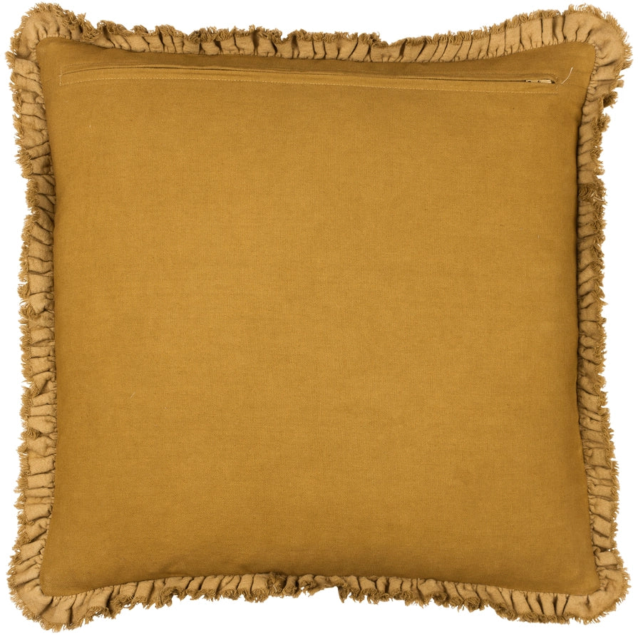 Housse de coussin velours et volants