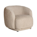 Fauteuil en coton bouclé crème