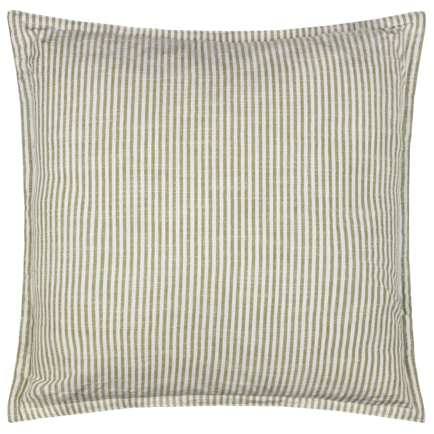 Housse de coussin à rayures, vert