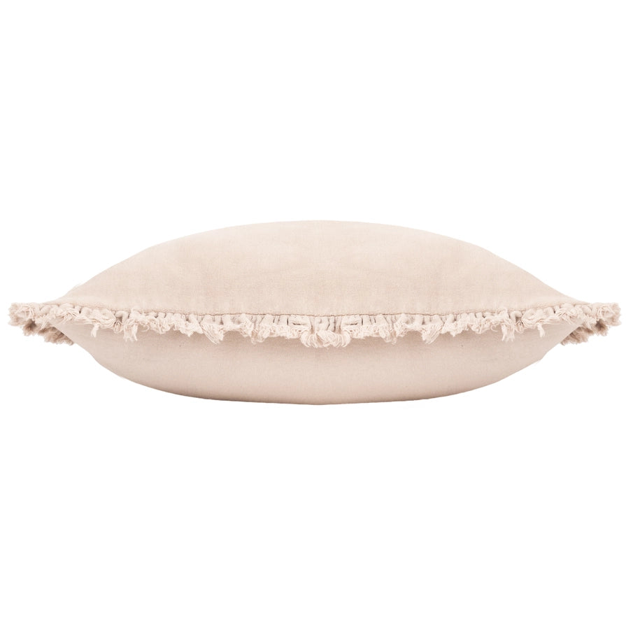 Housse de coussin velours et volants
